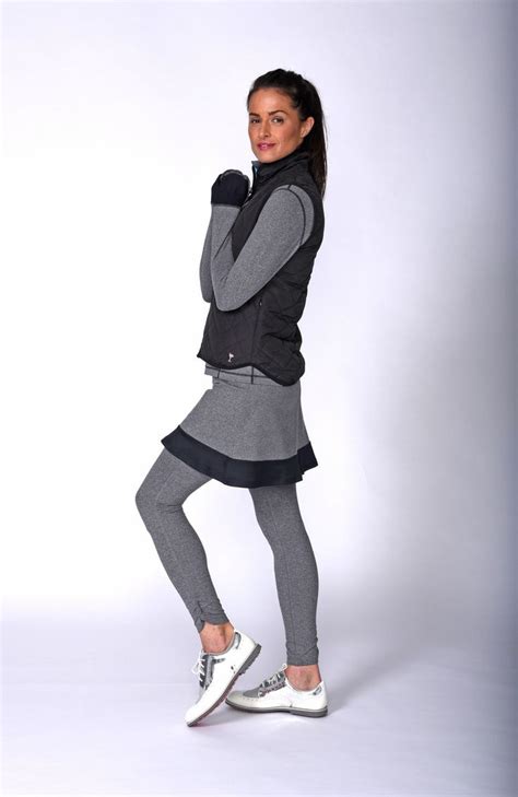 Gray tech fabric leggings 